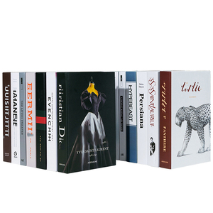 Modern Style Fancy Fashion Book Shaped Box Decoration Model Hard Cover Hollow Decorative Book