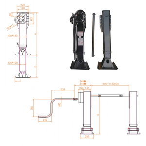 Train d'atterrissage pour camion Jost-Style efficace et durable-Charge lourde 28T, taille standard 19 ''pour semi-remorques - Product Image 3