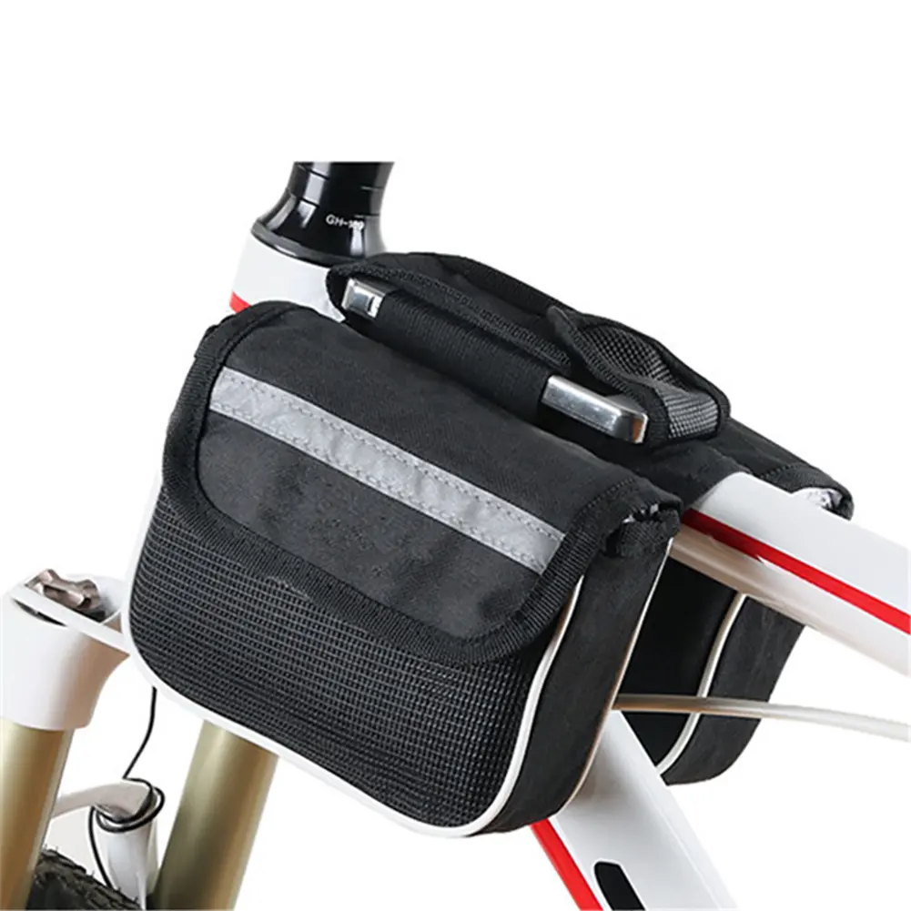 Tas Sepeda Portabel Mini Tas Ponsel Sepeda Gunung Universal Balok Depan Tas Alat Tabung Atas Anak Aksesori Sepeda Baru