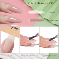 Échantillon Gratuit YouGel RB01 Vernis Gel UV Base Caoutchouc Soak-Off OEM/ODM Logo Personnalisé Couche de Finition Professionnelle pour Ongles en Bouteille