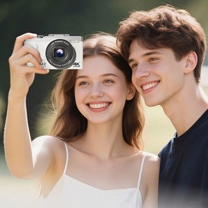 Cámara sin Espejo con Pantalla Abatible Estética, 4K Ultra HD, 64MP CMOS, F1.2 f=3.37mm, Enfoque Automático, Zoom 16X, Cámara para Selfies y Vlogs para Estudiantes - Product Image 3