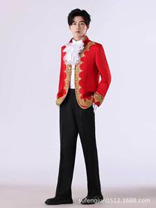 Costume de Mariage Performance pour Hommes : Ensemble Complet avec <span class=keywords><strong>Jabot</strong></span>, Nœud Papillon en Dentelle, Haut, Veste et Pantalon pour le Marié - Product Image 2