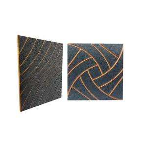 स्रोत कारखाने प्रत्यक्ष बिक्री नवीनतम उत्पाद नवाचार डिजाइन दोहरी रंग स्लॉटेड ध्वनि अवशोषित बोर्ड पालतू ध्वनिक पैनल - Product Image 1