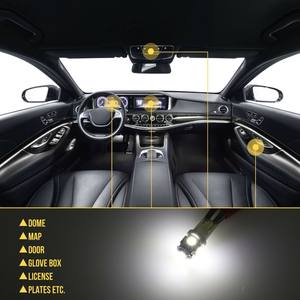 Systèmes d'éclairage automobile, kit LED combiné pour véhicules, éclairage latéral T10, éclairage de lecture intérieur, éclairage de plaque d'immatriculation - Product Image 2