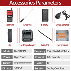 <span class=keywords><strong>Baofeng</strong></span> UV-9R PRO IP67 étanche talkie-walkie portable radio jambon bidirectionnelle avec double bande UHF/VHF <span class=keywords><strong>BF</strong></span>-<span class=keywords><strong>UV9R</strong></span> Pro - Product Image 6