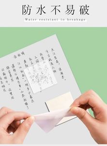 50pcs Transparent 2x3 Inch Self-Adhesive Sticky Notes Waterproof Clear <b>Memo</b> <b>Pads</b> School Office Annotation Book Annotation - Product Image 4