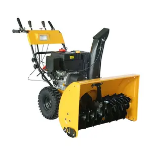 Full Gear Drive Multi-Functional Hand Push Snow Plow Roller Brush Snow Sweeper Snow Removal Machine