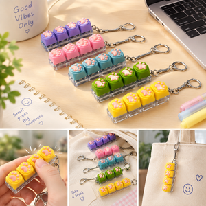 Porte-clés sensoriel anti-stress personnalisé avec empreinte de patte mignonne, jouet cadeau - Product Image 2