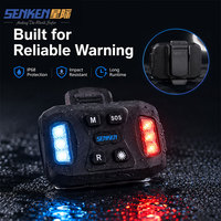 Senken LED-Warnleuchte für Straßen, 360-Grad-Blinklicht, Notfall-Warnlampe mit Magnetbefestigung, wiederaufladbar