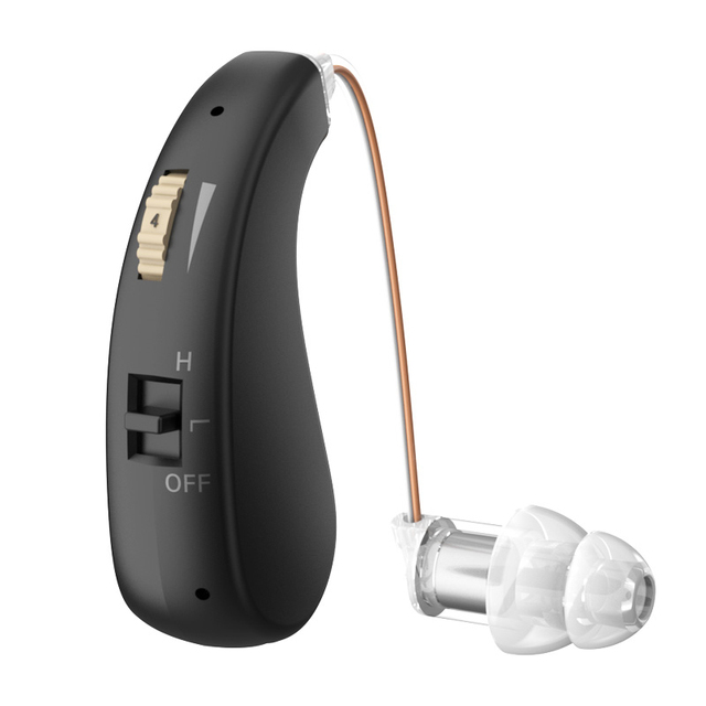 Omhealth ZT-02 Auxiliary Listening Headphones 2-Channel Sound Amplifier Noise Cancelling Hearing Aid Rechargeable ABS Material