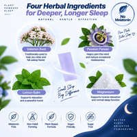 Bandes buvables à dissolution rapide pour sommeil profond aux herbes : Valériane, Fleur de la Passion, Mélisse, Magnésium – Film à dissolution rapide – OEM Marque Privée