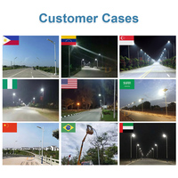Lampadaire solaire extérieur tout-en-un IP65 avec détecteur de mouvement, gris, LED, alimenté par énergie solaire, fabrication directe
