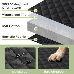 Funda Protectora para Asiento de Coche para Perros Smatto, Protector de Asiento Trasero, 600D Oxford, Impermeable, Antideslizante, Ajuste Universal - Product Image 6