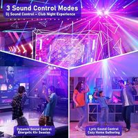 Wuzstar Lumière stroboscopique DJ colorée avec trépied, activée par le son, pour fêtes, anniversaires, karaoké à domicile, éclairage de scène intérieur/extérieur