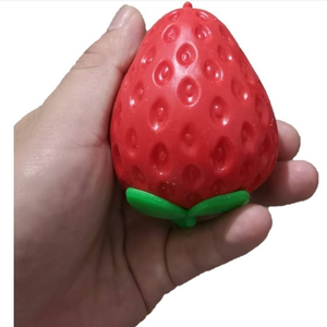 Hot Selling Strawberry <b>Squishy</b> Toy TPR Soft Sticky Fruit Stress Relief Gift Ice Cube Drop Shape Stress Relief for Adults - Product Image 3