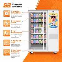 Máquina Expendedora Elevadora, Máquina Expendedora de Juguetes de Caja Sorpresa con Eje XY, Quiosco Minorista Automatizado con Gran Vitrina de Cristal y Pantalla Táctil
