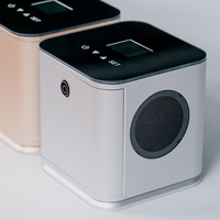 Diffuseur d'huiles essentielles de luxe, nouveau design, pour bureau, sans fil, avec commande par application, lumière LED, haut-parleur musical
