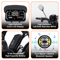 Vélo électrique Ouxi V8 Pro Max 250W 48V 30Ah 25Km/h avec freins à disque, pneus 20 4.01'', IP45, noir et marron, entrepôt Italie