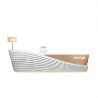 Comptoir de réception en bois moderne, durable et personnalisable, nouveau design, pour bureau, hôpital, école, hôtel, spa, salon de beauté