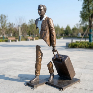 Statua in Bronzo Personalizzata a Grandezza Naturale di <span class=keywords><strong>Bruno</strong></span> Catalanoo il Viaggiatore - Product Image 2