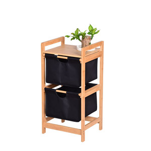 <b>Cloth</b> Bag Storage <b>Rack</b> Black Canvas Rectangle Standing Type Laundry Basket Clothing Organizer - Product Image 3