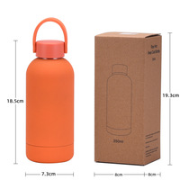 Bouteille d'eau sport en acier inoxydable à double paroi isolée sous vide de 350 ml avec poignée, portable pour usage extérieur, garde au froid – Vente en gros