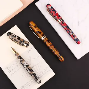 Pluma estilográfica de MoonMan-M300 para adultos y estudiantes, pluma de resina de color dorado, dos colores, para práctica de escritura y negocios - Product Image 5