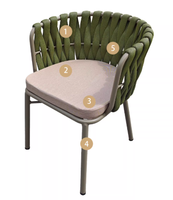 Ensemble de table et de chaises d'extérieur en gros, résistant à l'eau et aux UV, mobilier de patio pour restaurants, hôtels et espaces extérieurs d'appartements