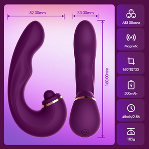 Vibrador de Punto G <span class=keywords><strong>LIL</strong></span> MERMAID con Succión Clitoral, 10 Modos de Vibración y 3 Pulsaciones Clitorales, Recargable por USB, Juguetes Sexuales para Mujeres - Product Image 4