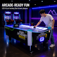 Table de hockey sur air à monnayeur pour enfants, machine de jeu d'arcade incurvée pour 2 joueurs, pour parc d'attractions intérieur