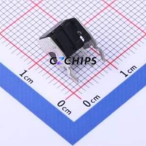 TC-6615-6-260G Tactile Switch Bent Lead Through Hole-4P,6x6mm Switch Single Pole Single Throw Round Button 2.6N Right Angle - Product Image 2