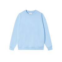 Sweat-shirt surdimensionné pour homme bleu clair, coupe ample, manches longues, col rond, décontracté, pour les loisirs, sweat-shirt à capuche de créateur