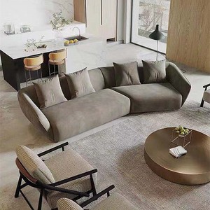 Divani per Arredamento Casa Soggiorno Moderno Beige Set Moderno dalla Turchia con Imbottitura in Piuma Economico per Interni - Product Image 2