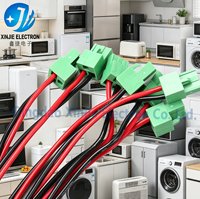 Harness Kabel Listrik 2-Pin Hijau Kustom, Harness Kabel Konduktor Tembaga Berlapis Timah untuk Lampu LED & Peralatan Industri