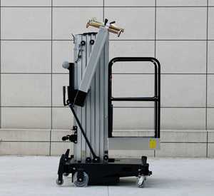 Éénkolom Elektrische Aluminiumlegering <span class=keywords><strong>Lift</strong></span> Gemakkelijk Te Vervoeren Lichtgewicht Genoeg Voor Één Persoon Om Verticale Mastlift Op Te Tillen - Product Image 3