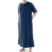 Vêtements islamiques Qamiss Daffah en POLYESTER pour hommes Meilleures ventes de vêtements islamiques pour hommes Thobe Jubba arabe de Dubaï pour garçons