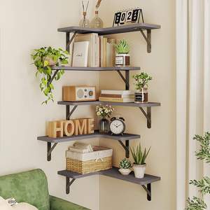 للبيع بالجملة ، أرفف خشبية مثبتة على الحائط بحمولة كبيرة قابلة للتخصيص ، أرفف خشبية مثبتة على الحائط - Product Image 5