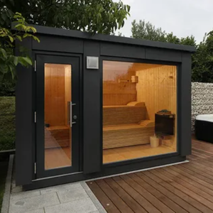 Современная дизайнерская электрическая паровая кабина-сауна из массива дерева для 2 человек с функцией влажного пара, дальним инфракрасным излучением и компьютерным управлением для виллы - Product Image 3