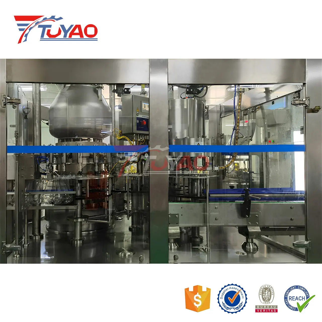 ماكينة تعبئة الزيوت السائلة الأوتوماتيكية من TUYAO، ماكينة تعبئة خط إنتاج تعبئة الزيوت النباتية للزيوت