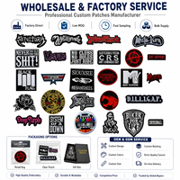 Écussons brodés personnalisés Rock Punk Biker à thermocoller pour vêtements et vestes, vente en gros OEM