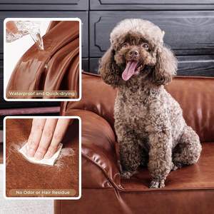 Umwelt freundliches Hunde bett aus braunem Leder für kleine Hunde Modernes Hochschlafs ofa aus der Mitte des Jahrhunderts Memory Foam Abnehmbar Wasch bar - Product Image 6