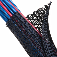 XZH-032 Gaine tressée auto-extensible en PET pour câbles électriques, tube de protection en maille tressée