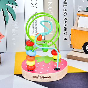 Đồ Chơi Woo Montesshoặc Đồ Chơi Bằng Gỗ Câu Đố Gỗ Giáo Dục Bé Trai Bé Gái Vòng Tròn Bằng Gỗ Chuỗi Hạt Mê Cung Con Lăn Coaster Đồ Chơi Trẻ Em 6 + Tháng - Product Image 3