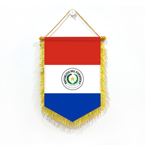 Mini drapeaux de voiture 20x30cm Paraguay, accessoires de décoration murale, petits ornements à suspendre - Product Image 1