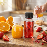 Mini bouteille vide en PET de 60 ml (2 oz) pour shots, jus énergisants, thé au lait, soda – jetable