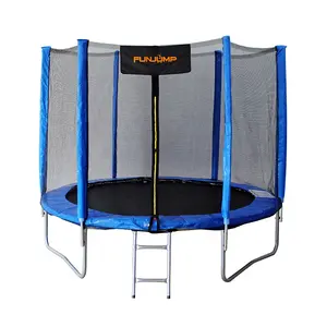 Funjump 8ft 10ft Indoor Sport Outdoor Round Bungee Jumping Indoor Trampoline With Safety Net