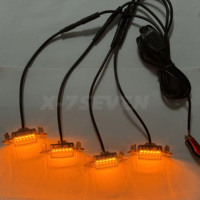 X-7SEVEN Feu de calandre avant RVB à lentille fumée, Feu de position LED pour voiture, pour la modification de pick-up, véhicules tout-terrain et SUV, Accessoires d'éclairage automobile