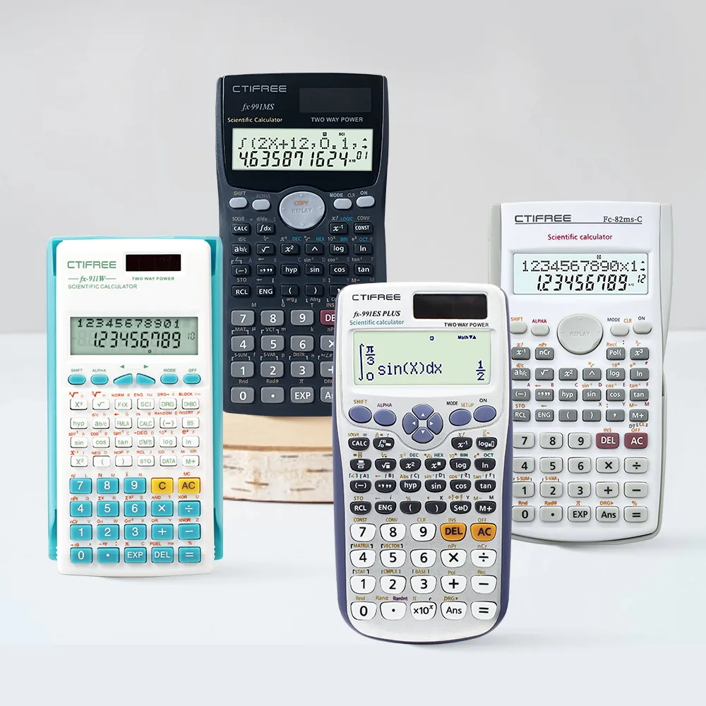 Calculadora científica grande, 2 linhas, engenharia, função de matemática, para estudantes, professor, sala de aula, faculdade
