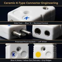 Connecteur thermocouple de type Omega K mâle et femelle Om-sc-k-mf, thermocouple avec connecteur femelle en céramique