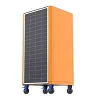 Générateur solaire mobile industriel ENERGYFIT S500-10 10 kW sur remorque avec 4 panneaux monocristallins de 230 W